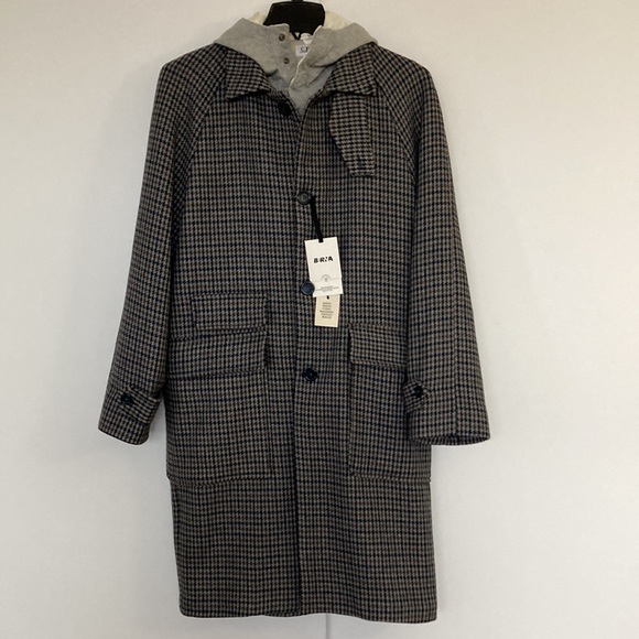 Berna Men’s Grey Houndstooth Coat, Size 48(US 38), New With Tag - Picture 7 of 10